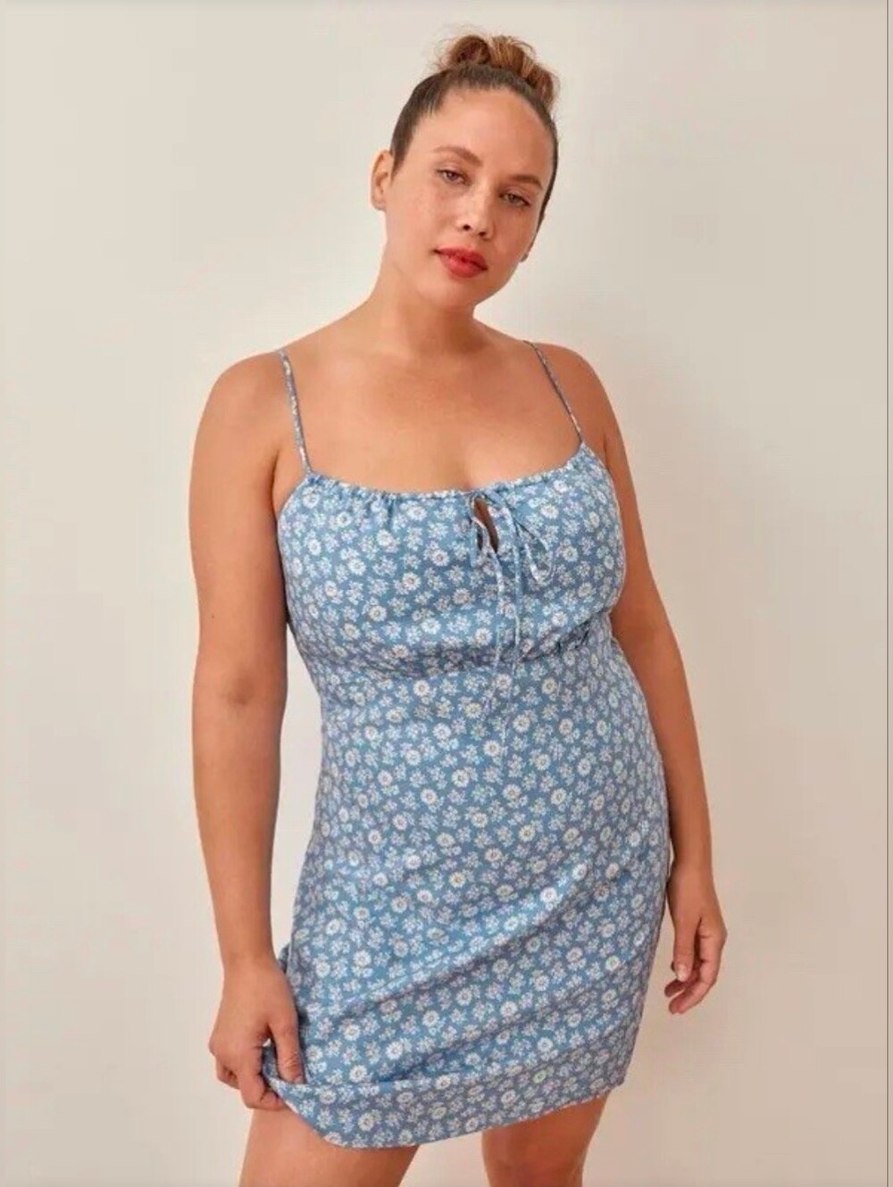 Reformation Dress Floral Blue